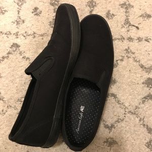Black American Eagle slip on shoes